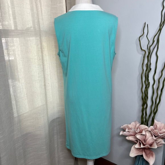 Spartina 449 Tunic Dress Sleeveless Turquoise Blue Stretch Beach Women's Size XL - Picture 6 of 11